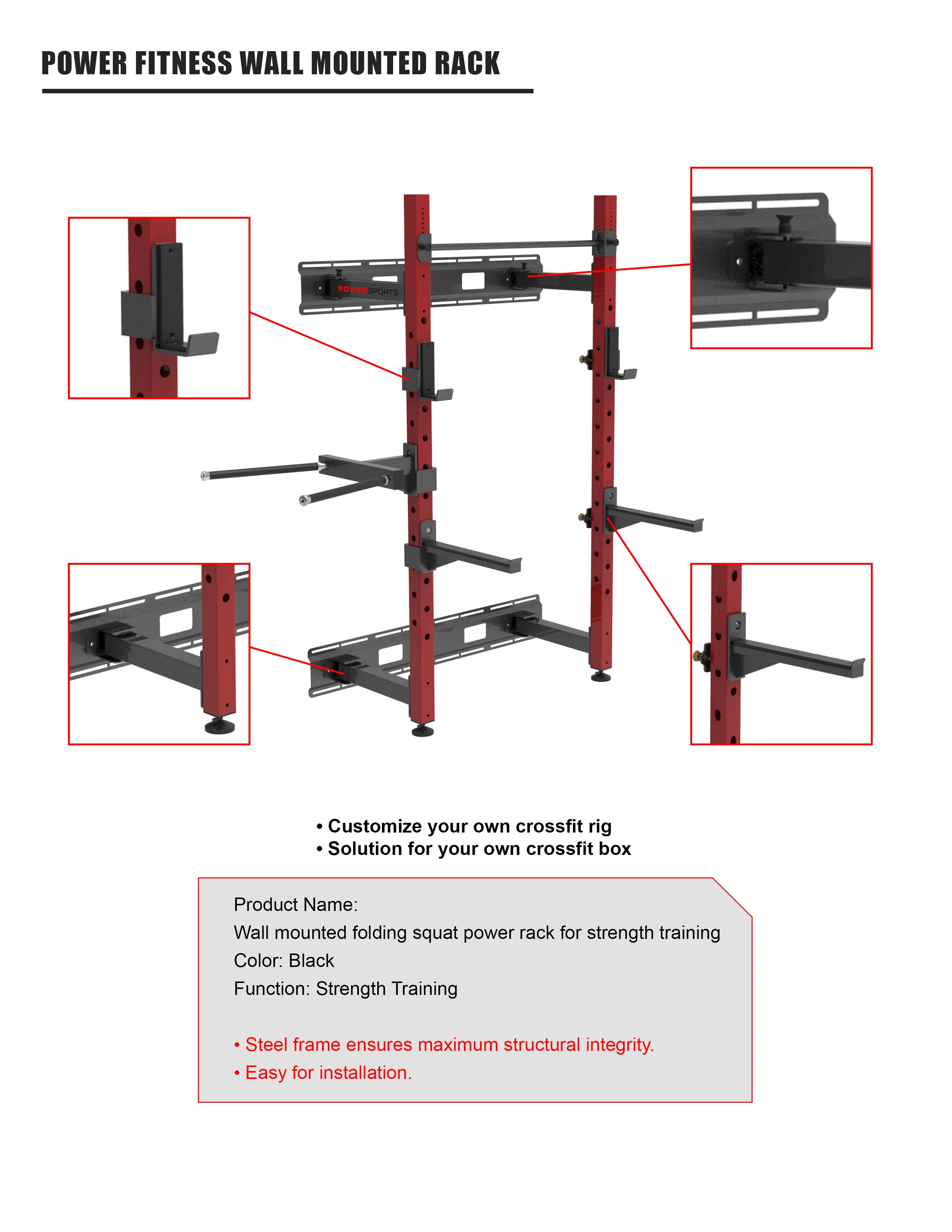 Crossfit Wall Mount Rack